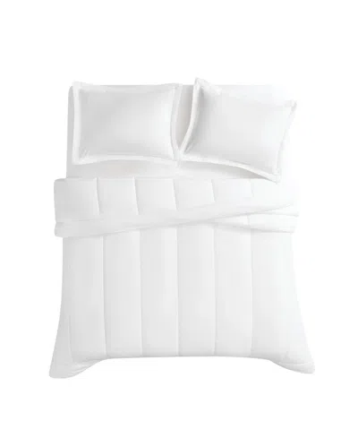 Brooklyn Loom Solid Cotton Percale 2-pc. Comforter Set, Twin/twin Xl In White