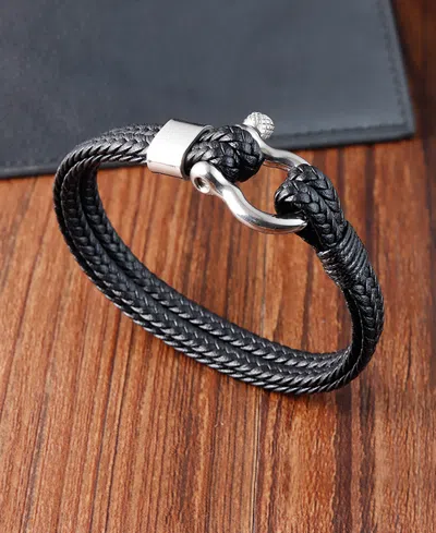 Rhona Sutton Screw Lock Silver Buckle Stainless Steel Bracelet In Silver