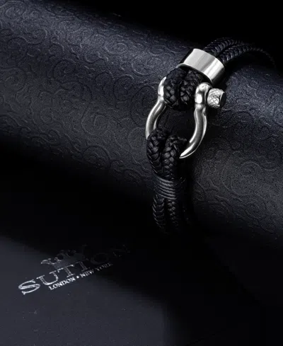 Rhona Sutton Screw Lock Silver Buckle Stainless Steel Bracelet In Silver
