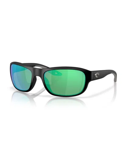 Costa Del Mar Unisex Polarized Sunglasses, Clipperton 6s9119 In Black,green