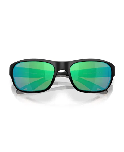 Costa Del Mar Unisex Polarized Sunglasses, Clipperton 6s9119 In Black,green