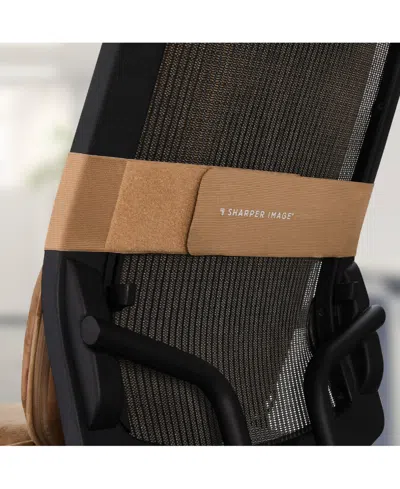 Sharper Image Shiatsu Luxe Chair Pad, Heated Seat Topper Massager In Grey