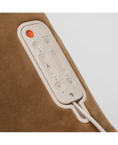 Sharper Image Shiatsu Luxe Chair Pad, Heated Seat Topper Massager In Grey