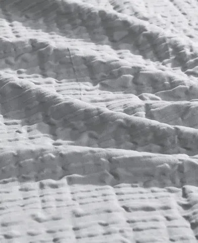Kenneth Cole New York Serenity Wavy Lines Embossed 3-pc. Comforter Set, Full/queen In Pewter