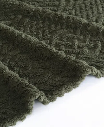 Nautica Declan Sherpa Throw, 60" X 50" In Fern Green