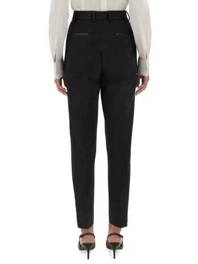 Dolce & Gabbana Pleated Wool-blend Gabardine Straight-leg Pants In Black