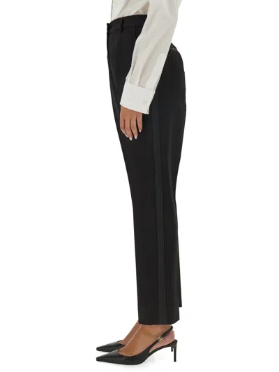 Dolce & Gabbana Pleated Wool-blend Gabardine Straight-leg Pants In Black