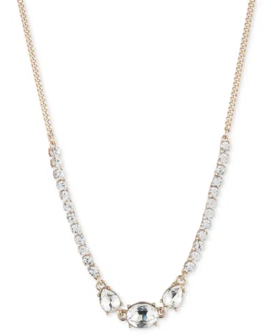 Givenchy Mixed Cut Crystal Statement Necklace, 16"+ 3" Extender In White
