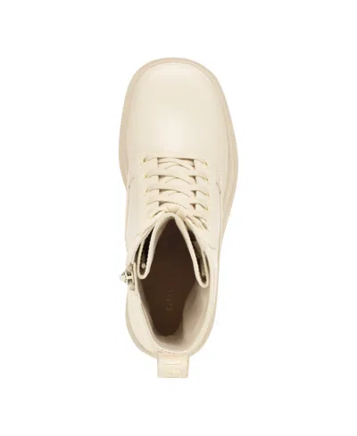 Guess Juel Platform Combat Boot In Cream