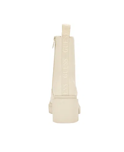 Guess Juel Platform Combat Boot In Cream