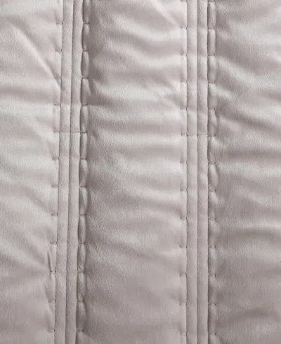 Vera Wang Linear Stitch Velvet 3-pc. Quilt Set, King In French Clay