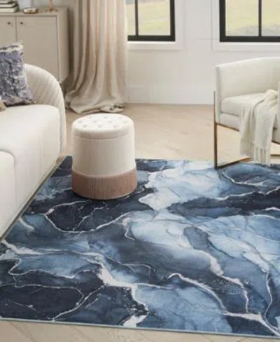 Inspire Me! Home Decor Inspire Me Home Decor Daydream Washable Ddr02 Rug Collection In Navy,blue