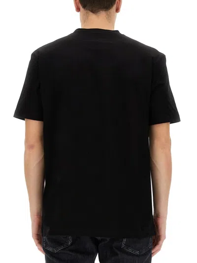 Dsquared2 Logo-embossed Cotton T-shirt In Black