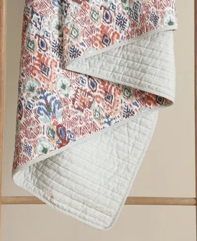 Tommy Bahama Home Ikat Tropics Reversible 3-pc. Quilt Set, King In Light Khaki,jungle Green