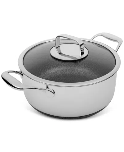 Livwell Diamondclad 6-qt. Hybrid Nonstick Stainless Steel Pot And Lid In Silver,black