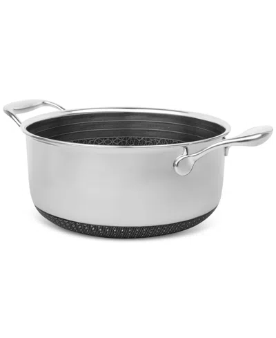 Livwell Diamondclad 6-qt. Hybrid Nonstick Stainless Steel Pot And Lid In Silver,black