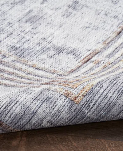 Inspire Me! Home Decor Daydream Washable Ddr03 3'11"x5'11" Area Rug In Silver