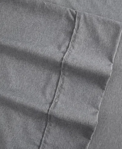 Kenneth Cole New York Solid Cationic Brushed Microfiber 4 Piece Sheet Set, King In Smoke