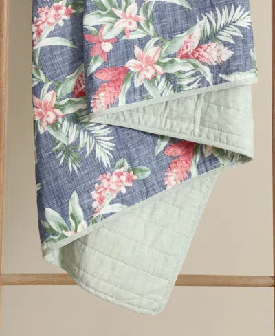 Tommy Bahama Home Closeout!  Floral Enchantment Reversible 2-pc. Quilt Set, Twin In Deep Blue