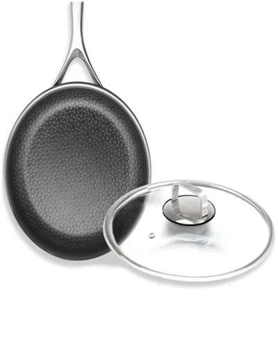 Livwell Diamondclad 12" Hybrid Nonstick Stainless Steel Frypan With Lid In Silver