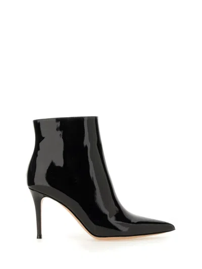 Gianvito Rossi Vernice 85 Patent-leather Ankle Boots In Black