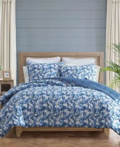 Laura Ashley Sweet Memories Reversible Comforter Sets In Indigo Blue