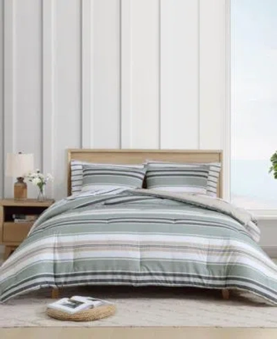 Nautica Point Harbor Embossed Comforter Sets In Fern Green