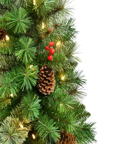 Puleo Pre-lit Adorned Artificial Tree 3ft In Green
