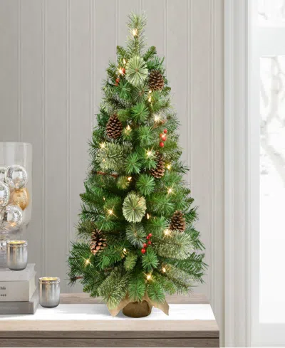 Puleo Pre-lit Adorned Artificial Tree 3ft In Green