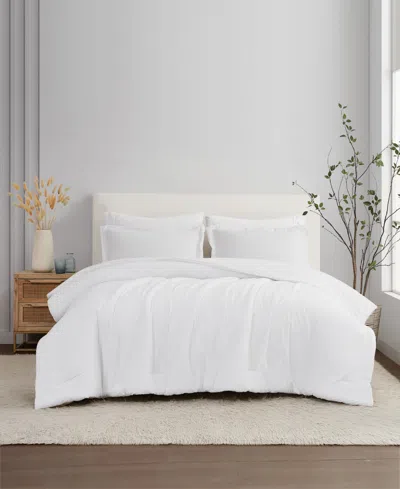 Brooklyn Loom Brookyln Loom 100% Linen Cover 3-pc. Comforter Set, Full/queen In White