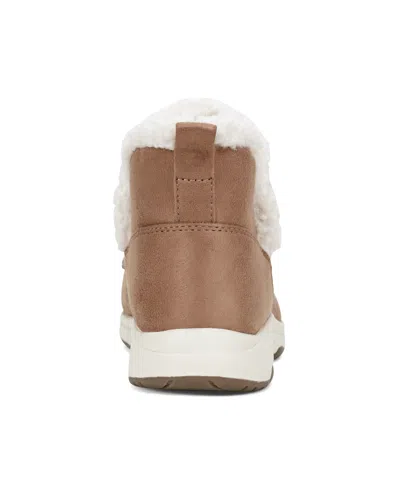 Easy Spirit Tuva 2 Womens Faux Fur Faux Suede Shearling Boots In Medium Brown