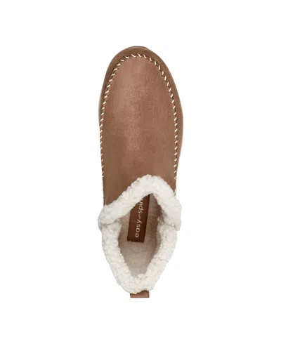 Easy Spirit Tuva 2 Womens Faux Fur Faux Suede Shearling Boots In Medium Brown