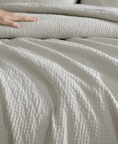 Vera Wang Puckered Texture 3-pc. Comforter Set, King In Silver Leaf
