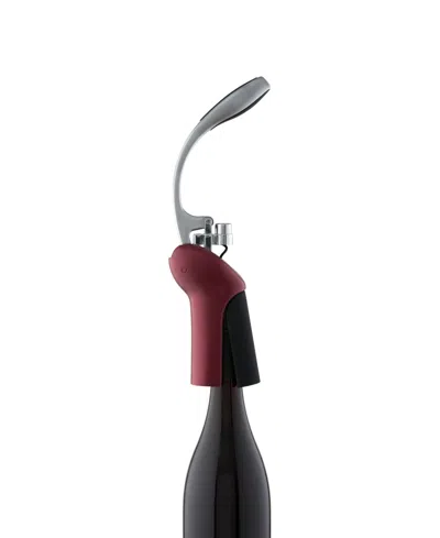 Rabbit Vertical Lever Corkscrew With Foil Cutter, Merlot In Red