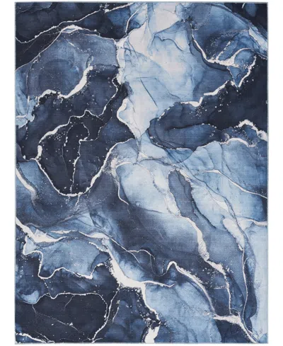 Inspire Me! Home Decor Daydream Washable Ddr02 3'11"x5'11" Area Rug In Navy,blue