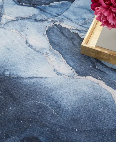 Inspire Me! Home Decor Daydream Washable Ddr02 3'11"x5'11" Area Rug In Navy,blue