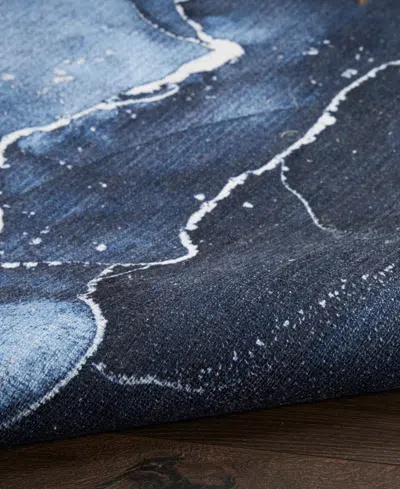 Inspire Me! Home Decor Daydream Washable Ddr02 3'11"x5'11" Area Rug In Navy,blue