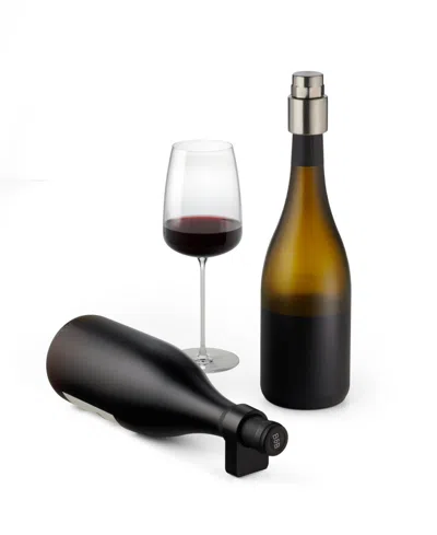 Rabbit Wine Bottle Stopper And Stand In Silver