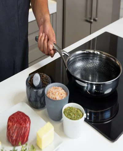 Livwell Diamondclad 7-pc. Hybrid Nonstick Stainless Steel Frypan And Wok Set In Silver