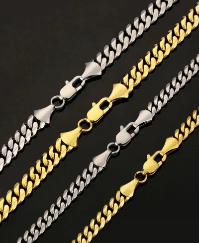 Rhona Sutton Miami Cuban 3mm Stainless Steel Chain Necklace In Silver