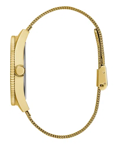 Guess Men's Analog Gold Tone Mesh Watch, 44mm In Gold Tone