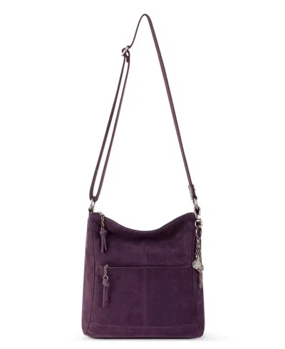 The Sak Women's Lucia Leather Crossbody Bag In Aubergine Suede