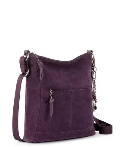 The Sak Women's Lucia Leather Crossbody Bag In Aubergine Suede