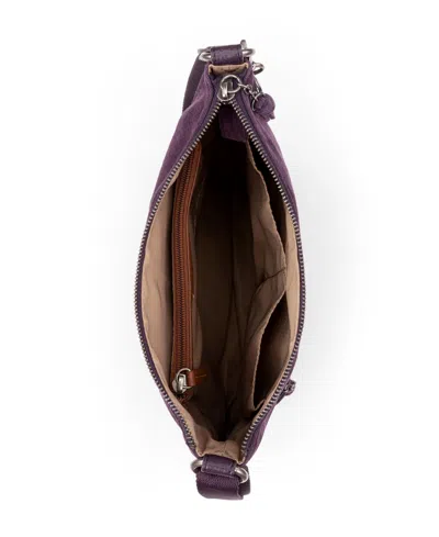 The Sak Women's Lucia Leather Crossbody Bag In Aubergine Suede