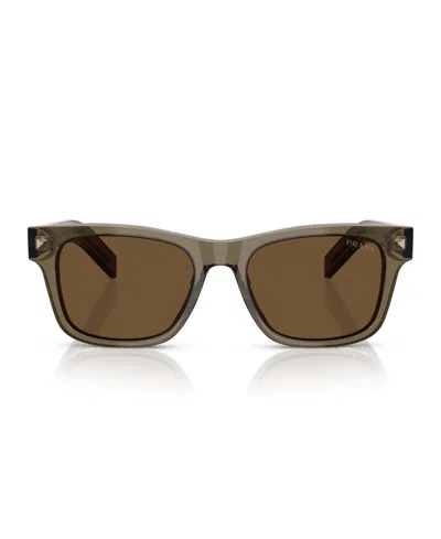 Prada Man Sunglass Pr A17s In Transparent Terra