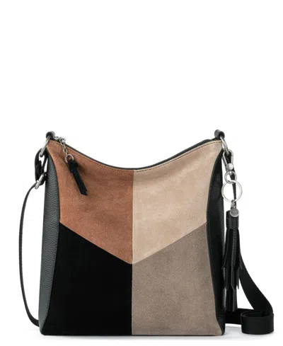 The Sak Lucia Crossbody In Neutral Suede Block