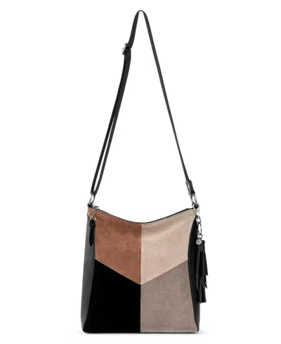 The Sak Lucia Crossbody In Neutral Suede Block