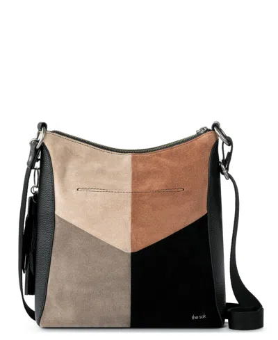 The Sak Lucia Crossbody In Neutral Suede Block