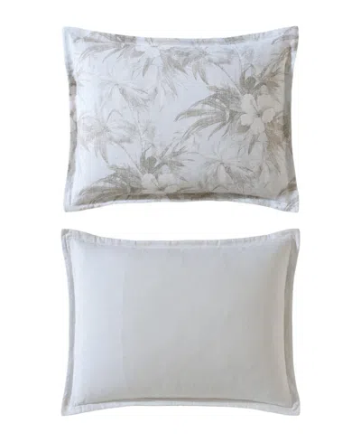 Tommy Bahama Home Beachway Blooms Reversible 3-pc. Comforter Set, Full/queen In Day Grey