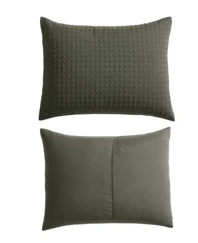 Kenneth Cole New York Houndstooth Embossed 2-pc. Comforter Set, Twin In Forest Green